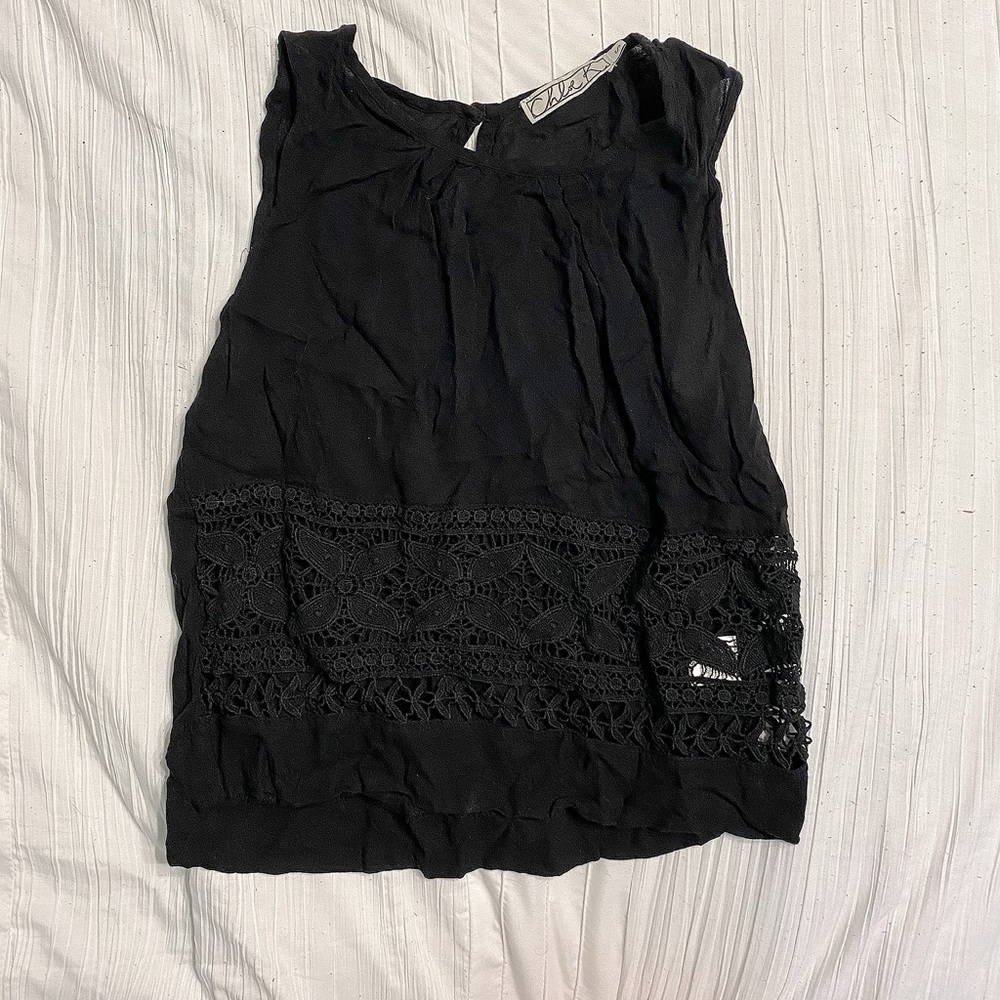 Chloe K black crop top
